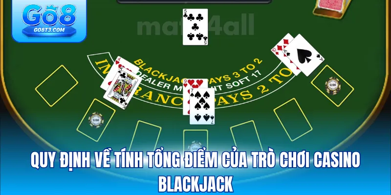 Quy định về tính tổng điểm của trò chơi casino Blackjack
