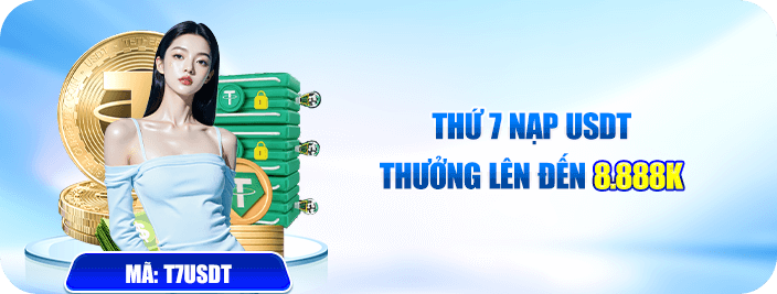 nạp usdt thứ 7 thưởng thêm 8%